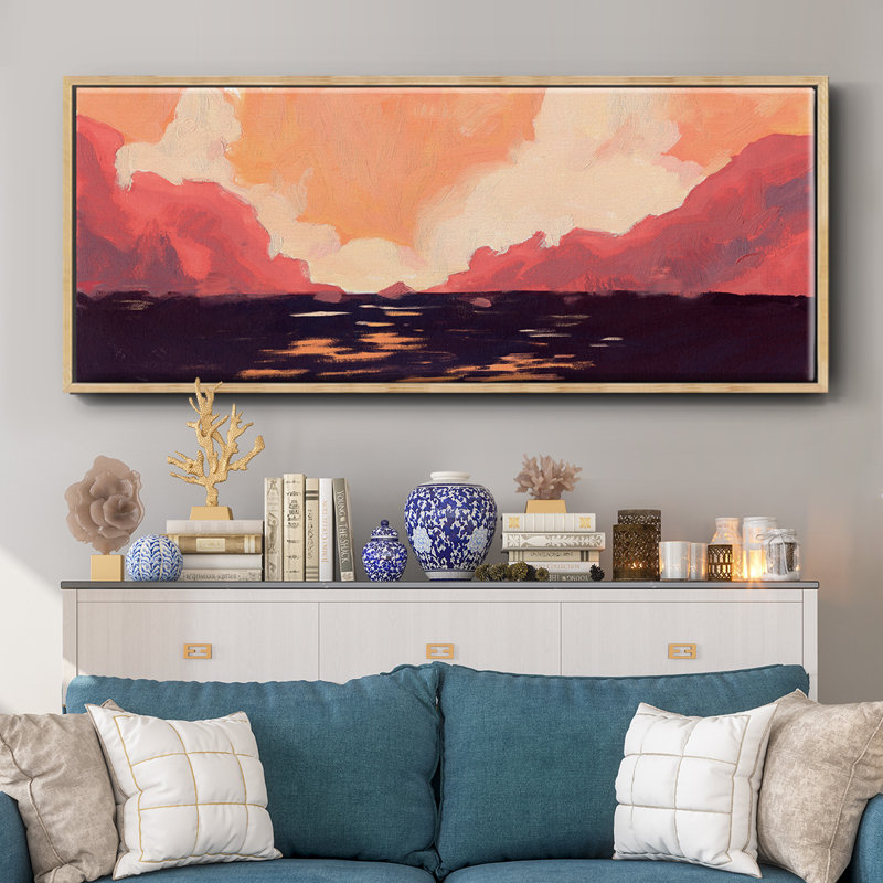 «Pink Rock Coast II», toile encadrée, H 20 po x l 50 po