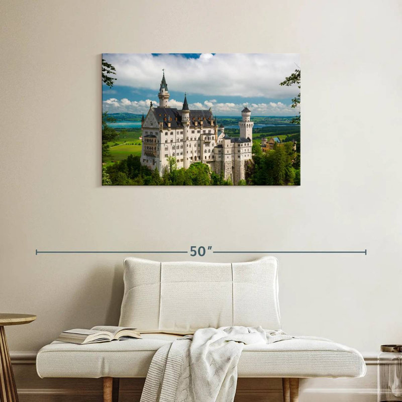 Lilie, le château de Neuschwanstein, H 24 po x l 36 po