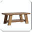 Table basse rustique robuste à deux niveaux