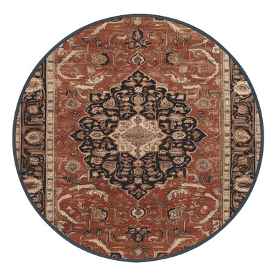 Machine Washable Persian Brown Area Rug