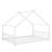 Metal House Bed Frame with Classic Roof Design-129109604