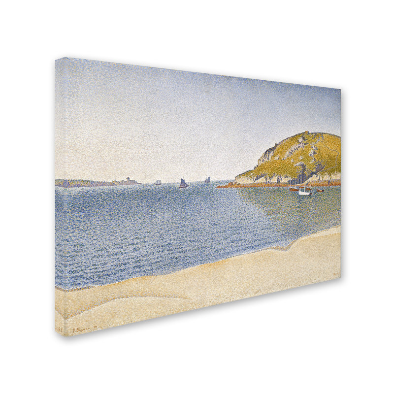 « port of saintcast » par impression sur toile tendue Paul Signac, H 14 po x l 19 po