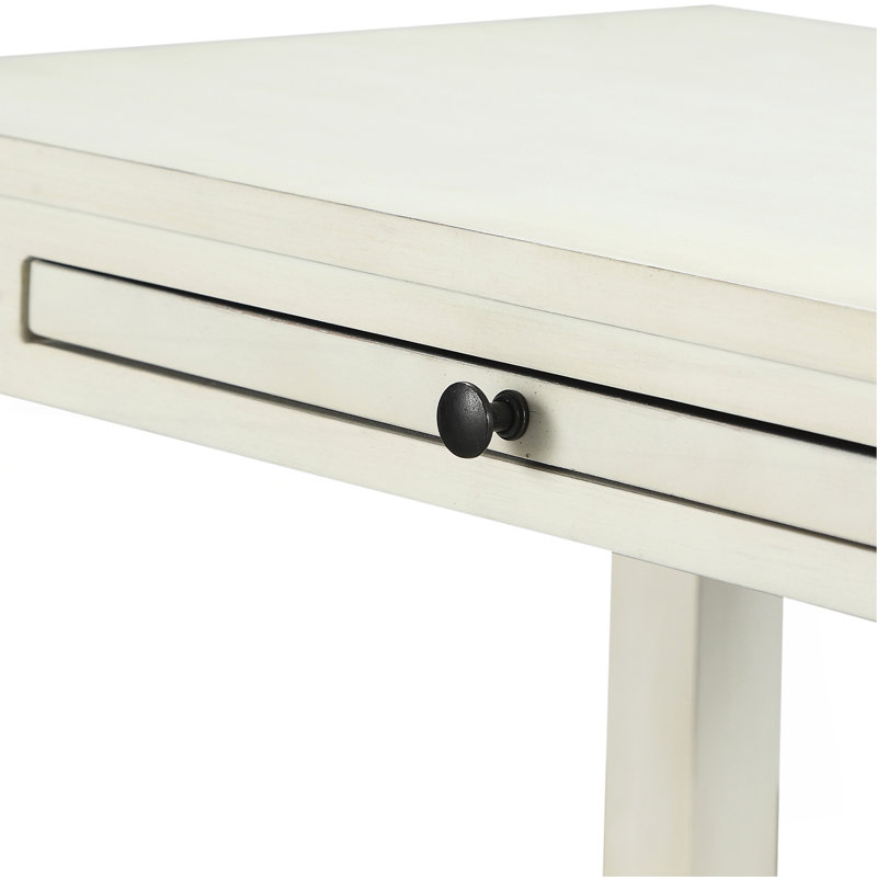 Table de chevet classique avec rangement blanc antique classique avec un design élégant et une fonctionnalité pratique