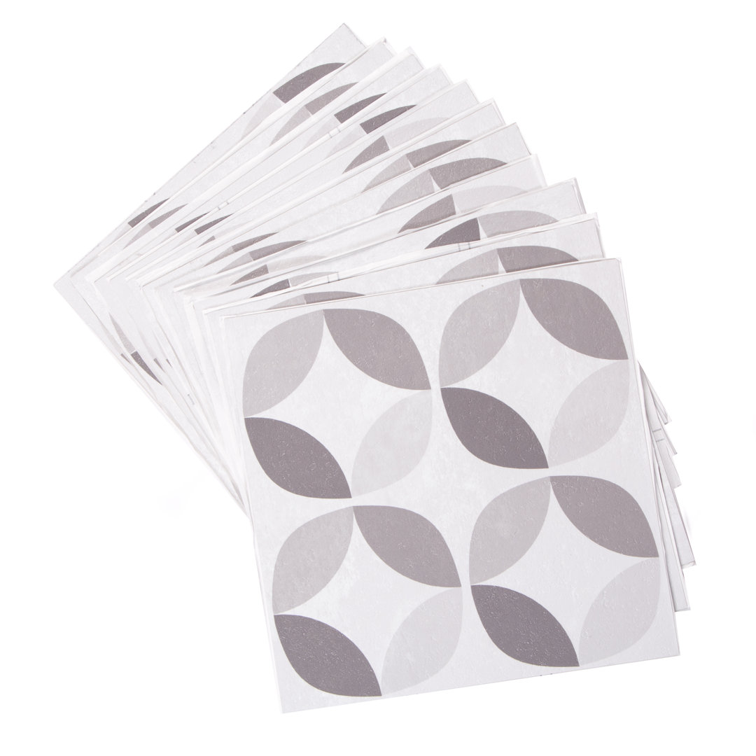 Haywa Peel and Stick Vinyl 30 x 30cm PVC Mosaic Tile in Grey