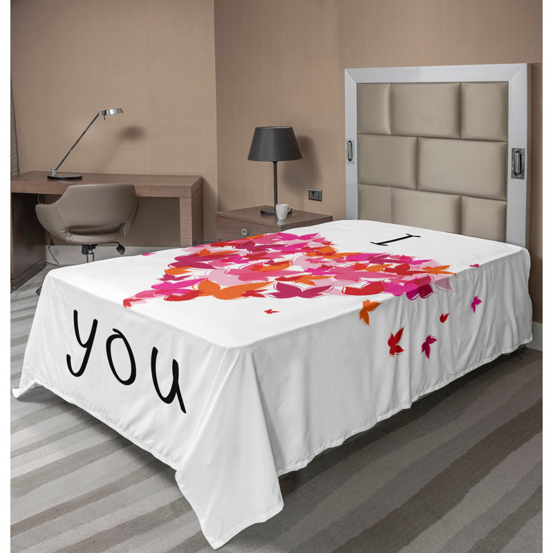 Multicolore Ambesonne, Drap plat pour lit simple