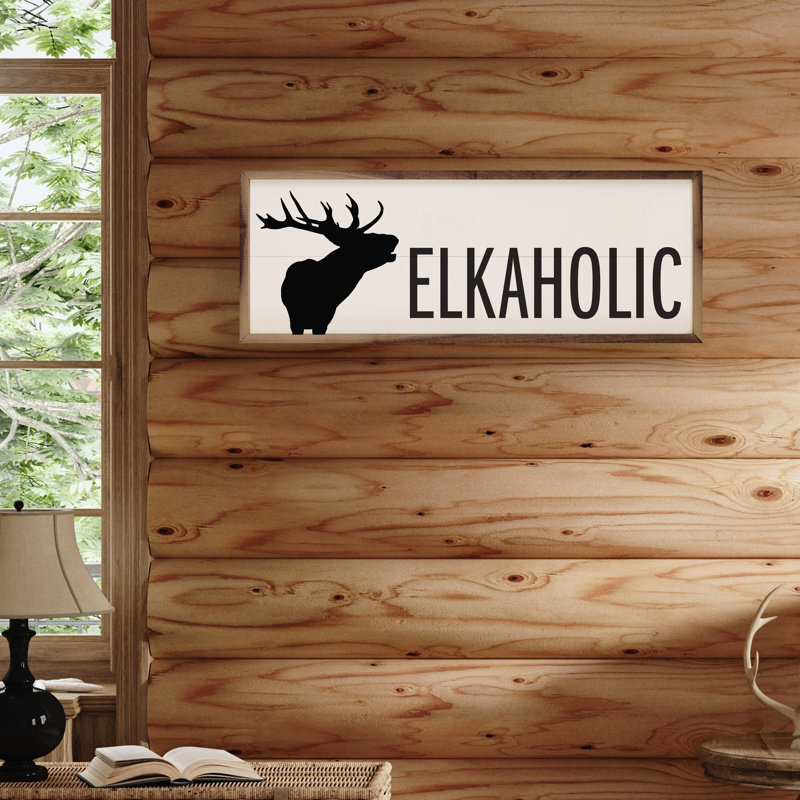 Elkaholic White, 4" H x 12" W