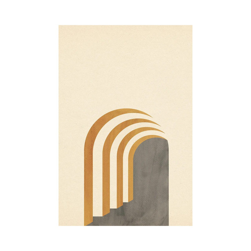 Abstract Architecture 1 Piece Painting on Canvas, 66.04cm H x 45.72cm W x 3.81cm D, Wrapped Canvas