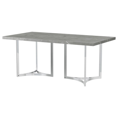 Savona Grey Faux Marble Rectangular Dining Table