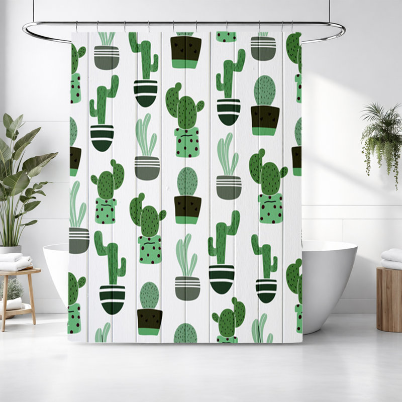 Floral Shower Curtain, 93" H x 70" W