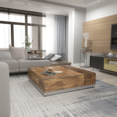 Gerasimos Solid Wood Top Coffee Table