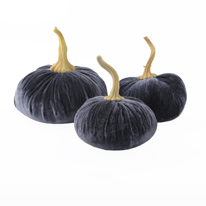 Velours citrouille, Marine, H 7,25 po x l 6 po x P 6 po