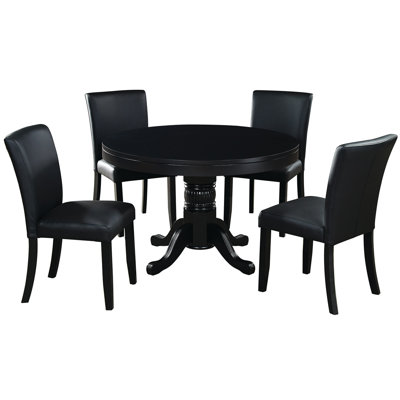 48'' Slate Poker Table With Dining Chair Set And Flip Table By RAM Game Room