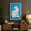 Arctic Fox Seated Mid-Century - Print-136808511-136808512