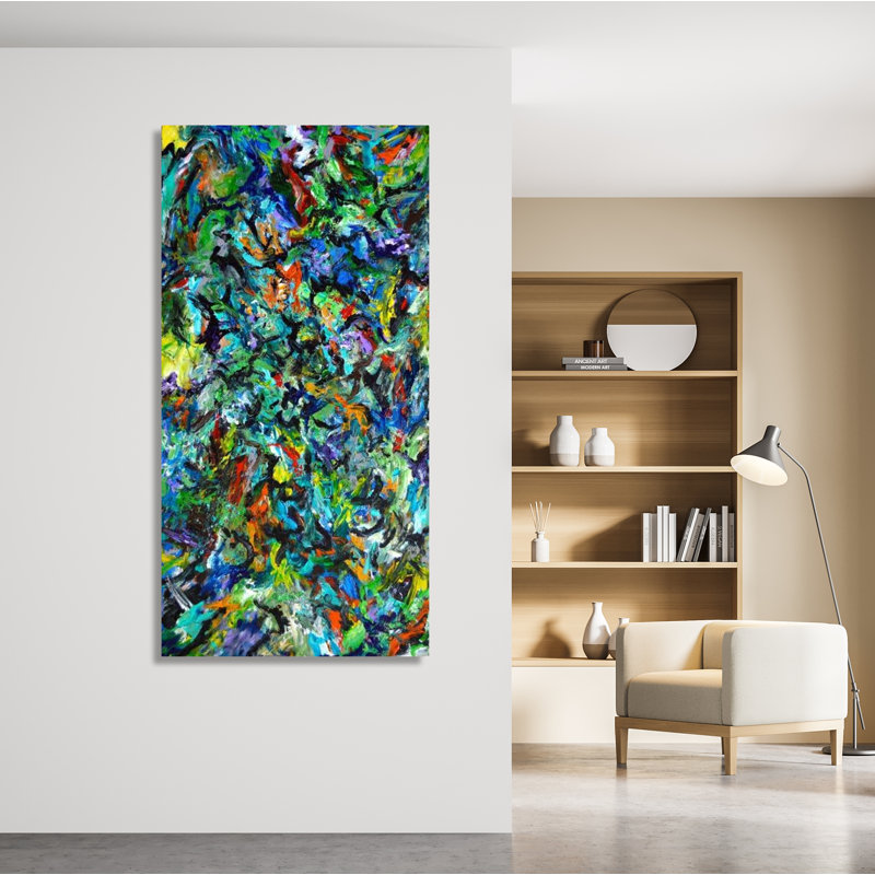 Celebration II On Giclee Canvas Hand Embellished Art, 60" H x 30" W x 1.5" D, Wrapped Canvas