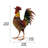 Chioke Rooster Weather Resistant Metal Garden Statue