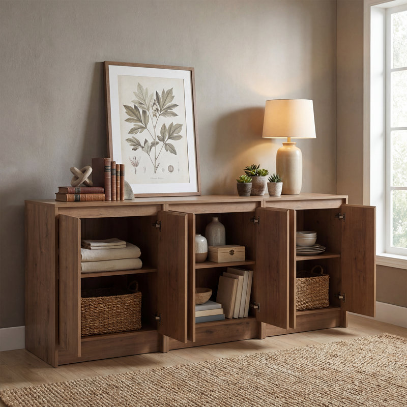 Buffet de 72 po de large et grand buffet Morvano, H 33,5 po x l 70,8 po x P 18 po