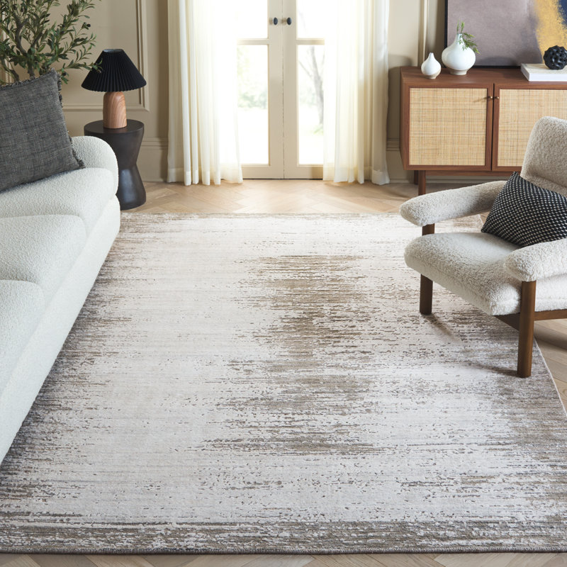 Mirage 355 Area Rug In Beige / Grey, Rectangle 6' x 9'