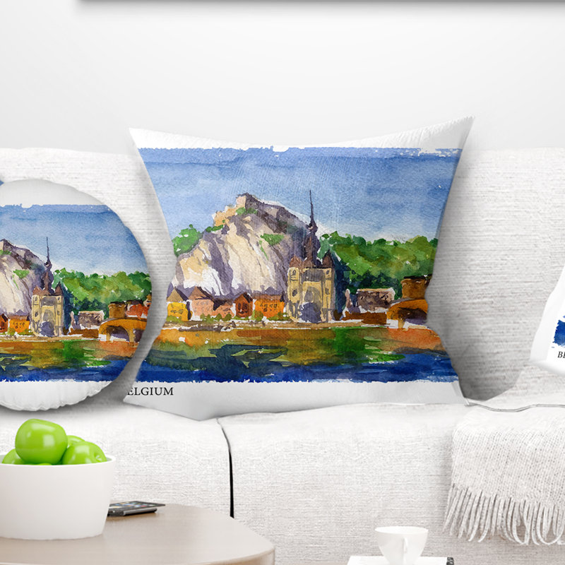 Coussin Belgique, 18 po x 18 po, Européen