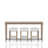 Frosted Glass Console Table With  Stools