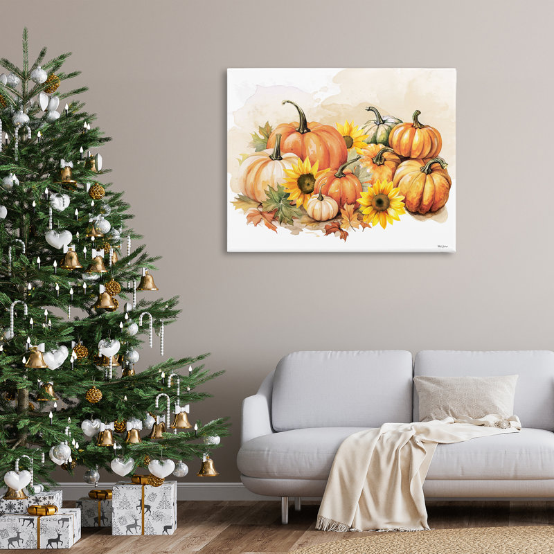"Pumpkin & Sunflower Bundle", art mural par Nicole DeCamp, H 36 po x l 48 po