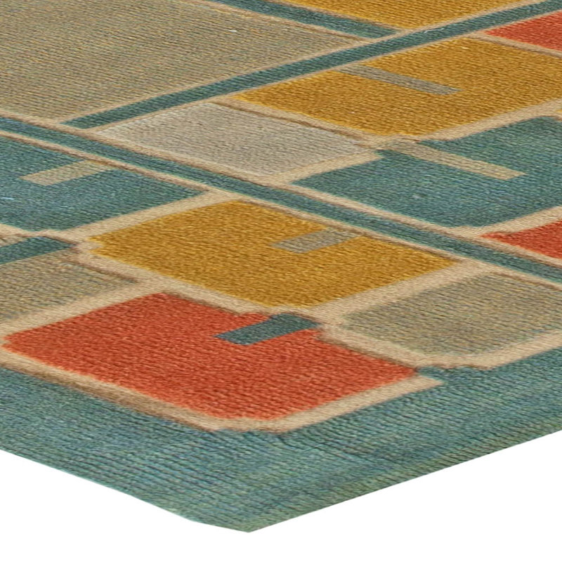 Modern One-of-a-Kind Rectangle 6'6" X 10'8" Hand Knotted Area Rug