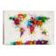 World Map Paint Drops III by Michael Tompsett - Painting on Canvas-56675564-42158369