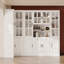 94.5" Corner Pantry Cabinet With Glass Doors, Drawers, And Adjustable Shelves, Freestanding Kitchen Storage Hutch