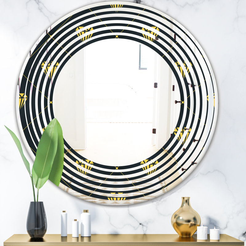 Miroir mural sans cadre modern design wave, H 31,5 po x l po