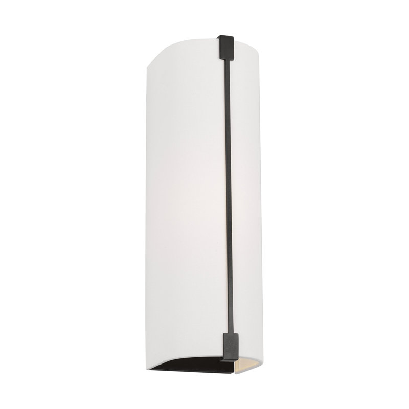 Thom Filicia 1 Light Bathroom Bedroom Wall Fixture  With White Linen Shade, Aged Iron