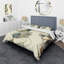 Gold Glam Squares VI - Ensemble de housse de couette abstrait - Microfibre de polyester-112917693-50573593