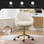 Fauteuil pivotant à 360 ° en filet pour bureau à domicile avec base en métal doré-97879546