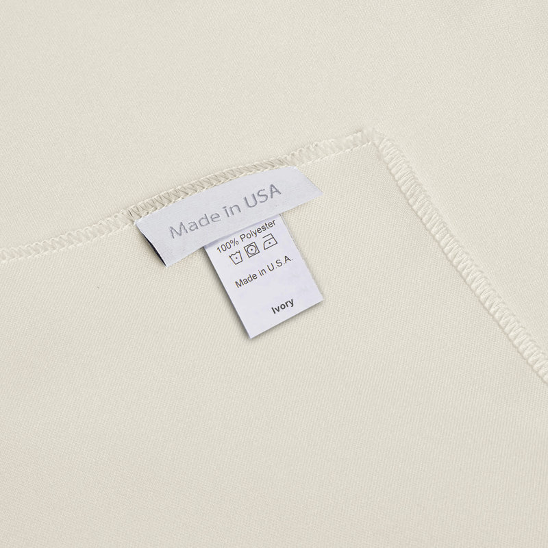 Angiens Polyester Semi-Sheer Drape Pair, Ivory