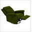 Chaise berçante en lin Denzell gris clair