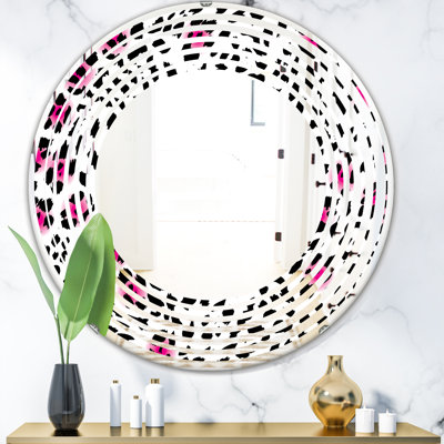Miroir mural moderne sans cadre wave glam leopard