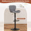 Tabouret de bar réglable avec repose-pieds, tabouret de comptoir pivotant à 360 ° en métal, ensemble de 2-1326686783