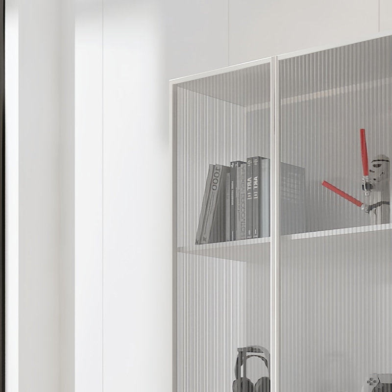 Bibliothèque élégante et tendance, (4 tablettes) H 70,8 po x l 31,4 po x P 11,8 po, Blanc