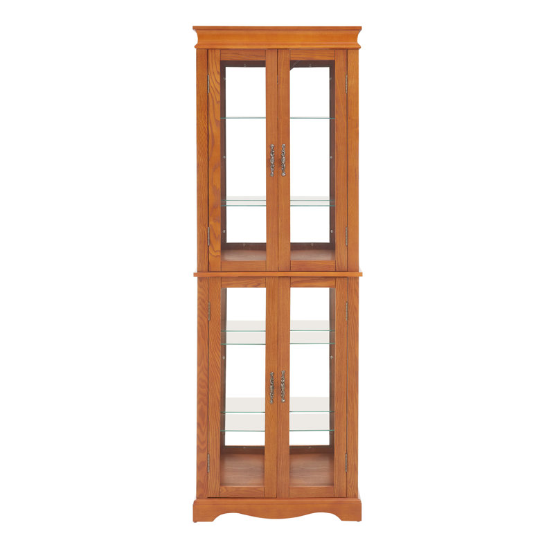 Pantry Display Cabinet With Elegant Design And Abundant Space Lighted Glass Multilayer Customizable Storage