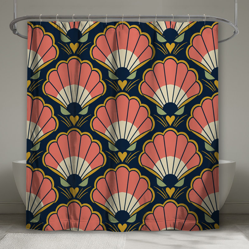 Rideaux de douche Art Deco, 70in W x 72in H