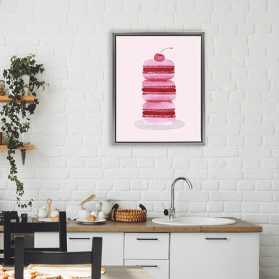 Coquette Macaroon Cherry Stack Floating Frame, design by Nina Jacobs
