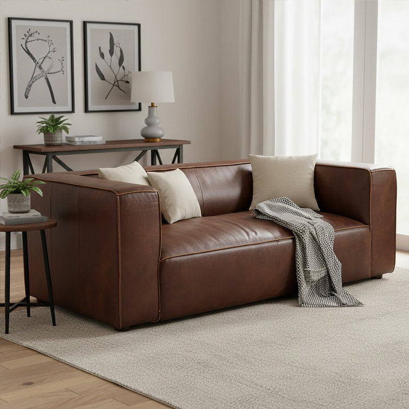 2 Seater Leather Loveseat