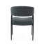 2 chaises de salle à manger rembourrées en noir foncé, pieds en métal, créent une atmosphère élégante (de 2), rehaussent le décor de la pièce