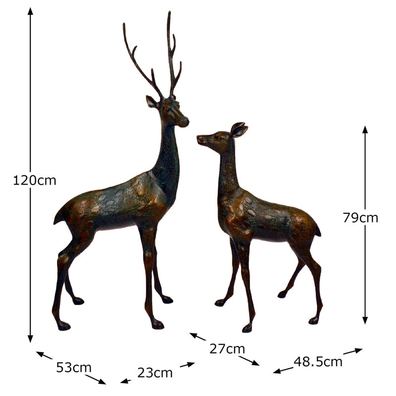 Animals Weather Resistant Rust Resistant Metal Garden Statue