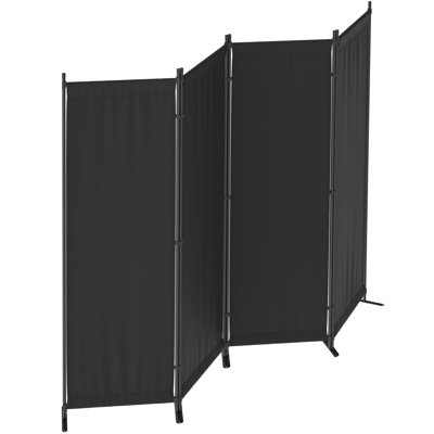 Room Divider, Folding Privacy Screens, 4 Panel Room Partitions, 88" Foldable Wall Dividers, Portable Separating For Home Office Bedroom Dorm Decor by Ebern Designs