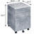 Silver Faux Concrete File Cabinet With Three Spacious Drawers For Home Office 3 In Silver, Finish Document Management