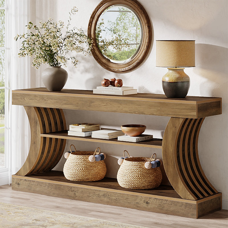 Console 70,9 "de long pour entrée, Brun, 70.9"