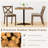 Dining Chair Set of 4 Upholstered Seat & Breathable X-shaped-1444878696