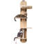 Arbre à chat suspendu à la porte, hauteur réglable sur 4 niveaux, avec coussin moelleux, beige.-1153647587
