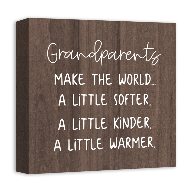 Grandparents Make The World - reproduction sur toile sans cadre