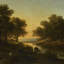 River Landscape Print by Alexandre Calame