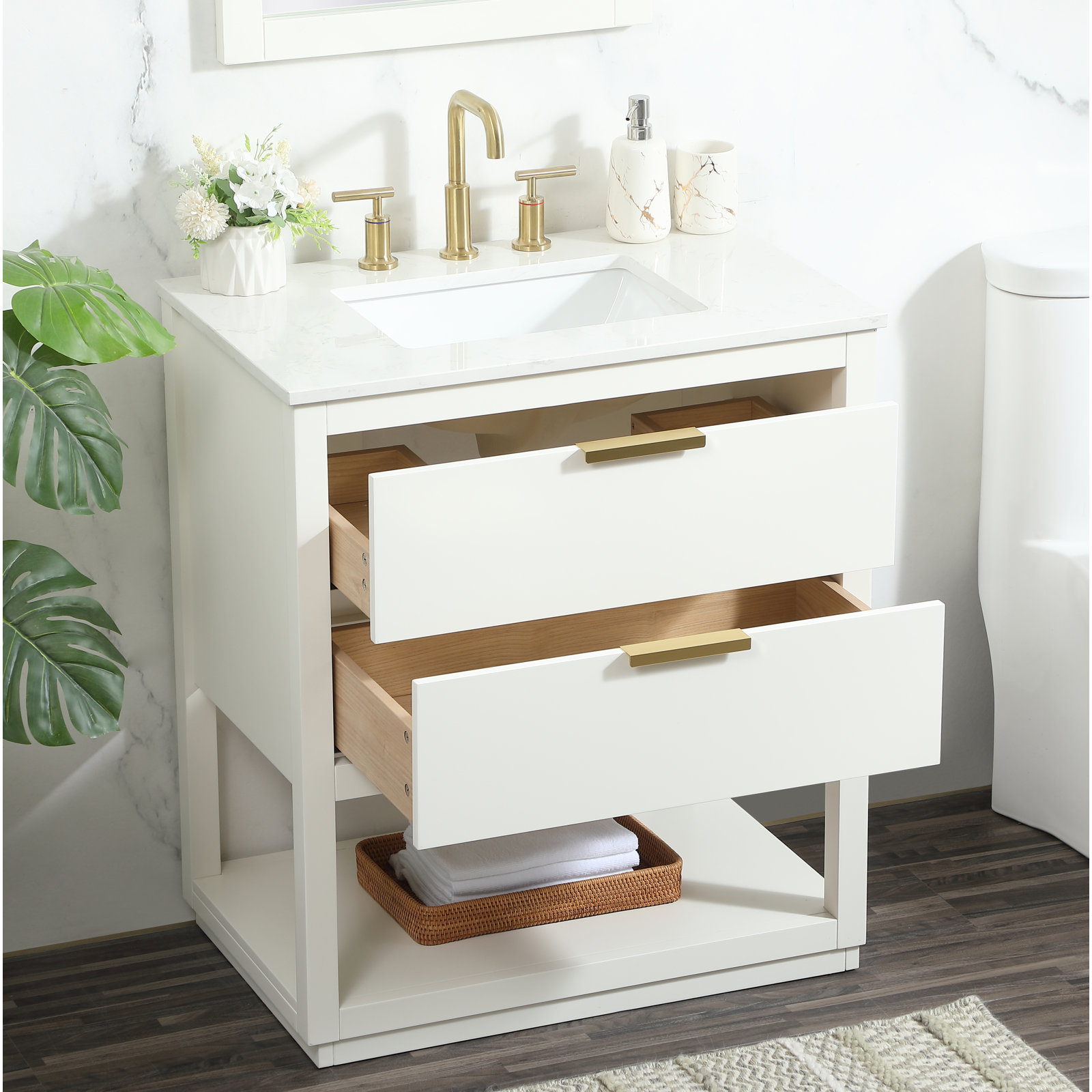 Felicity 30'' Single Bathroom Vanity, White